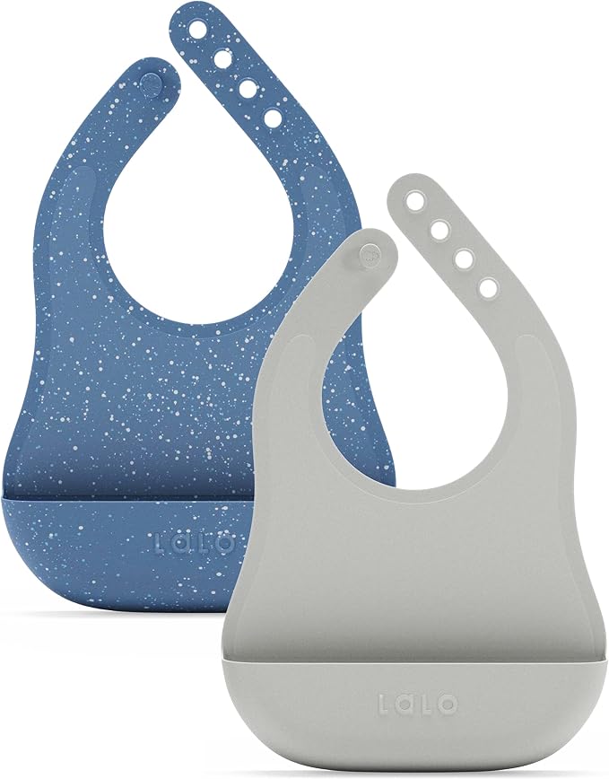 Lalo The Bib - Waterproof, Non-Toxic Silicone Baby Bib by Lalo