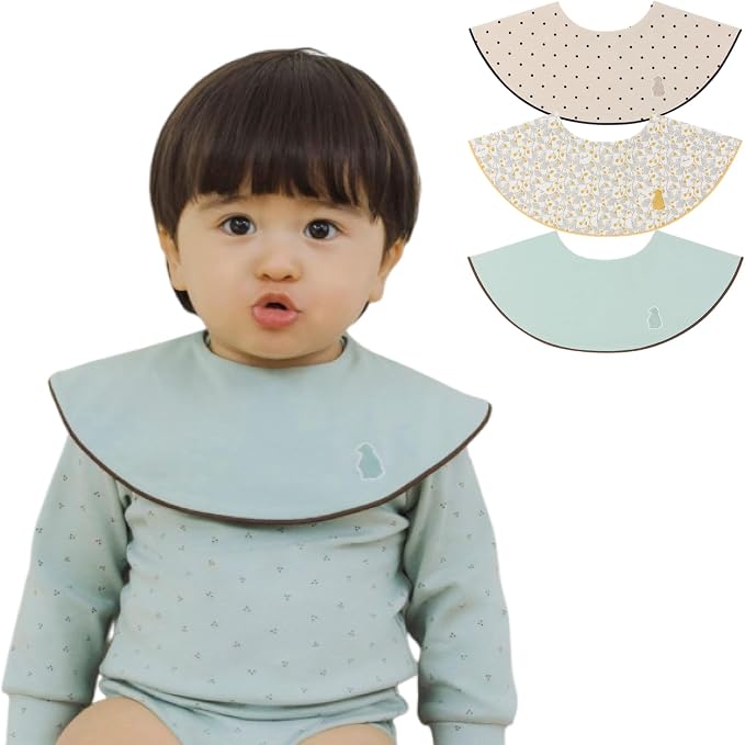 Konny Baby Bibs Set, 360 ​​° Rotate, Soft and Absorbent Bandana Drooling by Konny