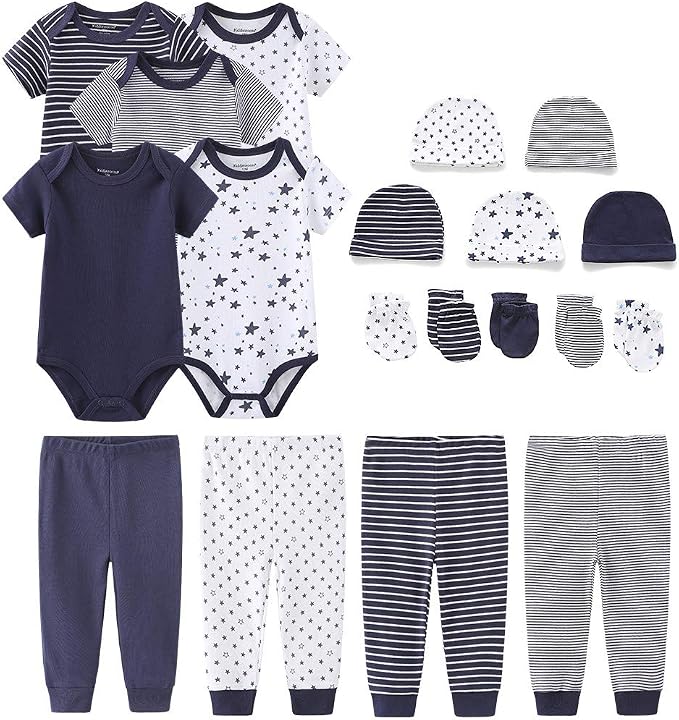 Kiddiezoom Newborn Baby Girl Boy Clothes Baby Outfits Pants Bodysuits Gifts Set by Kiddiezoom