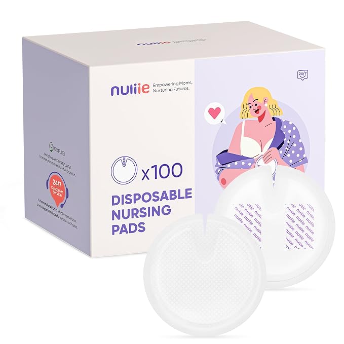Nuliie Super Absorbent & Featherlight Disposable Nursing Pads 100 Count by nuliie