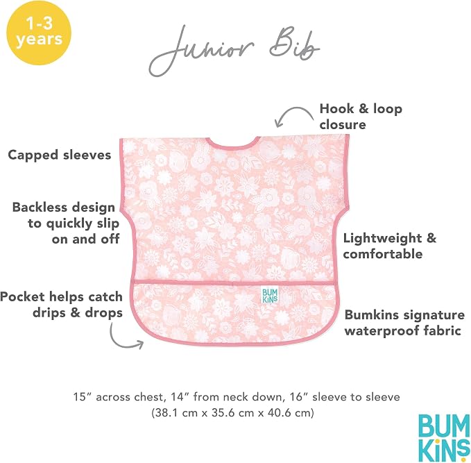 Bumkins Bibs - Toddler Bibs, Waterproof, Large - Image 4