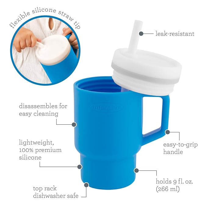 Infantino My 1st Tumbler, Silicone Sippy Cup - Image 5