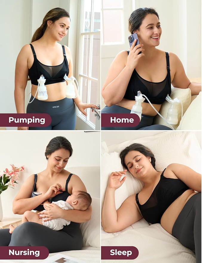 Momcozy Mesh Support Pumping Bra Hands Free Suitable - Image 8