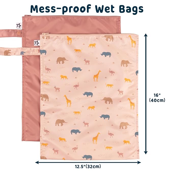 Tiny Twinkle Wet Dry Bag – 2 Pack Reusable Waterproof & Mess Proof Wet Bags - Image 4