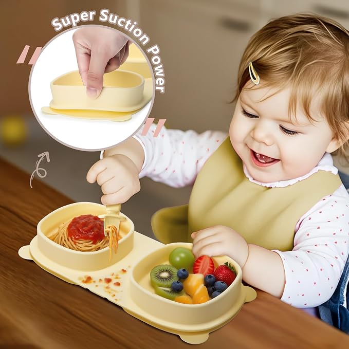 Silicone Foldable Novelty Dinner Plates, Suction Plates - Image 2