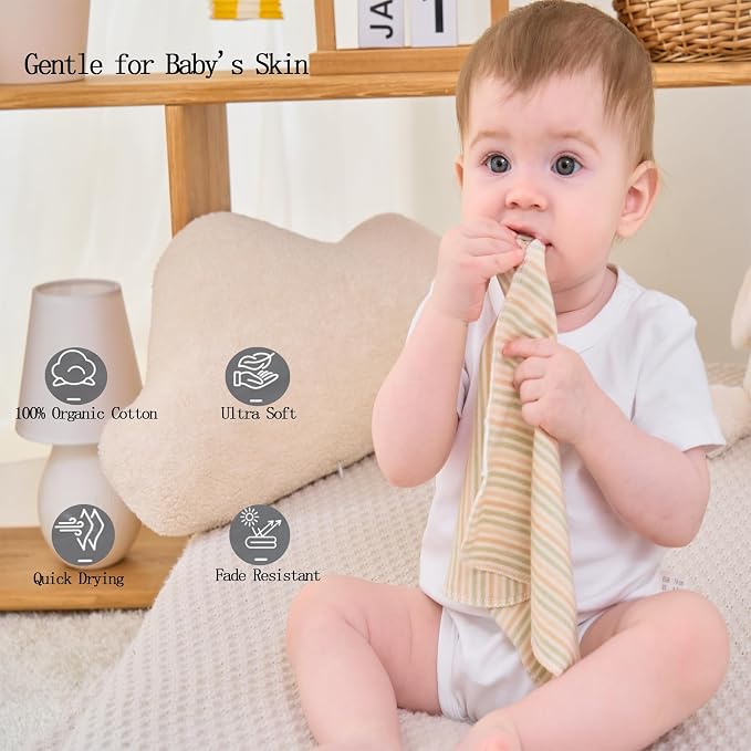 Organic Cotton Baby Washcloths - Image 3
