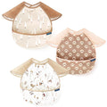 GRSSDER 3-pack Mess Proof Baby Feeding Bibs by BUYNOW