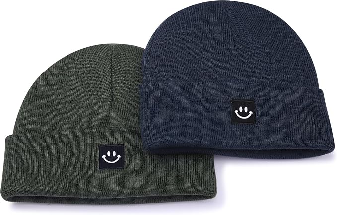 MaxNova 2 Pack Baby Beanie Fleece Lined Knit Toddler Hat - Image 2