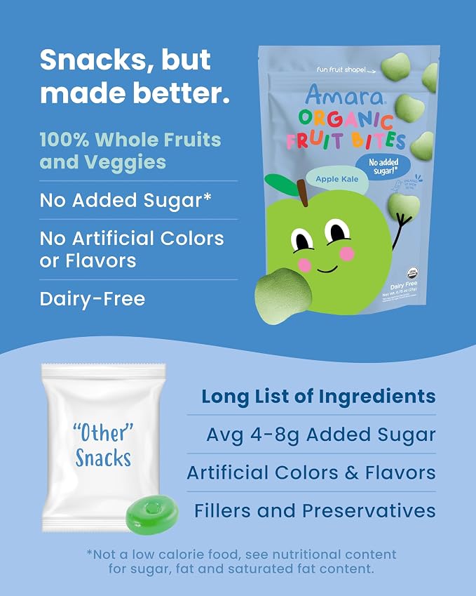Amara Organic Fruit Bites Apple Kale - Image 6