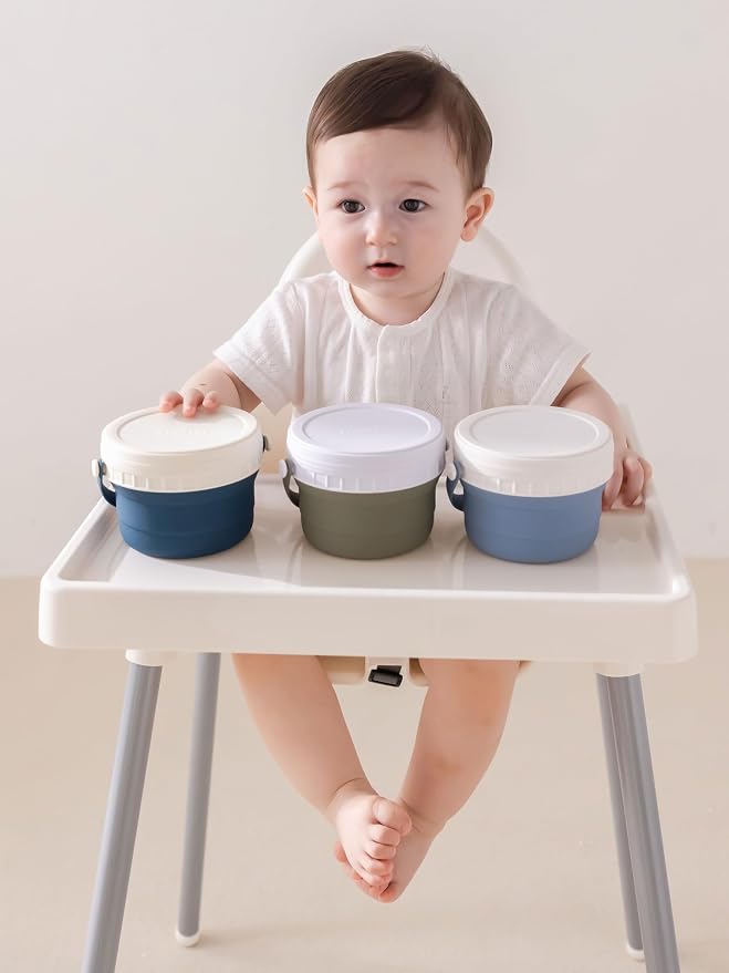 No Spill Silicone Toddler Snack Containers, Detachable Silicone Flap - Image 5
