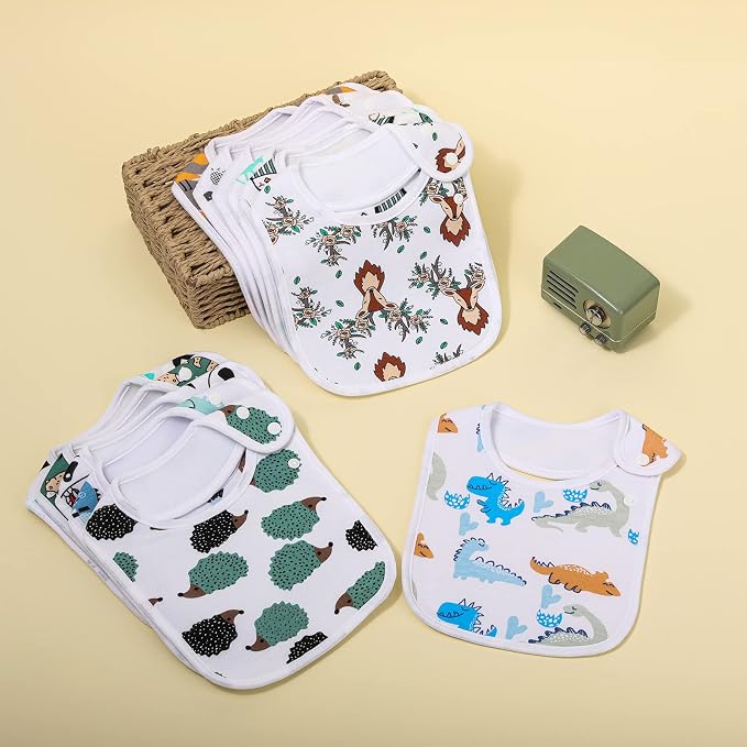 Baby Bibs Soft and Absorbent Organic Cotton Bandana Drool Bibs Set - Image 4