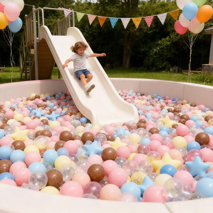 GOGOSO Ball Pits Balls for Toddlers Pack of 50 100 200 Plastics Shape Ball - Image 9