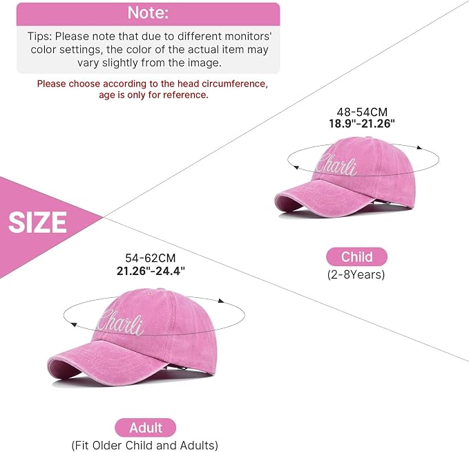 Custom Name Toddler Baseball Cap, Personalized Boys Girls Cotton Embroidered Hat - Image 7