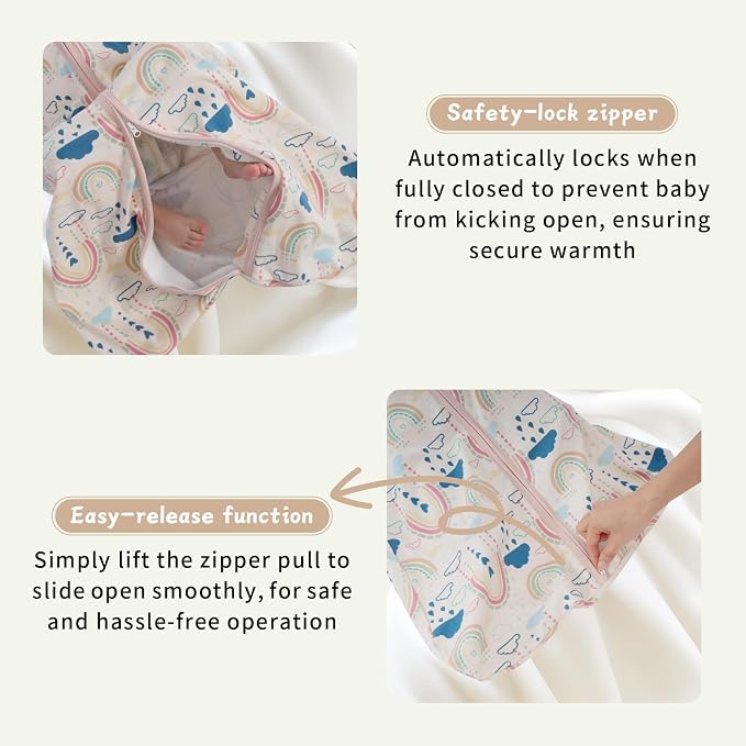 Baby Sleep Sack 6-12 Months, 100% Cotton TOG 0.5 Wearable Blanket - Image 3