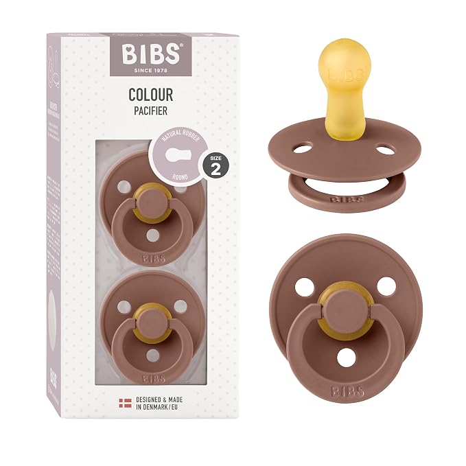 BIBS Pacifiers Colour Collection | Natural Rubber Baby Pacifier | Set of 2 by BIBS