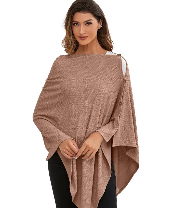 Nursing Cover for Baby Breastfeeding, Organic Cotton Knit Breastfeeding Cover by Zdolmy