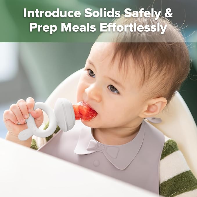 Haakaa Baby Fruit Food Feeder & Mini Freezer Nibble Tray Combo, Breastmilk - Image 2