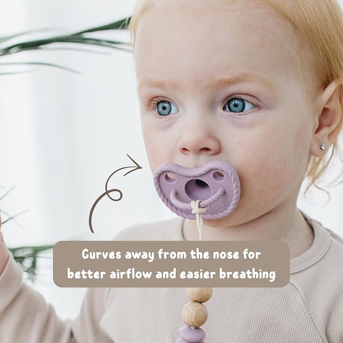 Mila & Lulu Round Silicone Pacifiers – 100% Food-Grade, One-Piece Design - Image 5