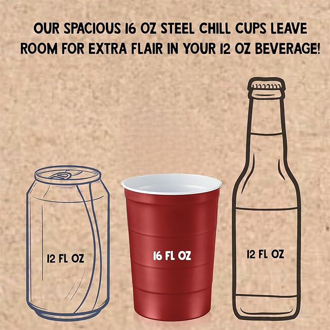 16 oz. Party Cups, Sturdy & Durable, Disposable and 100% Recyclable, Made in USA - Image 3