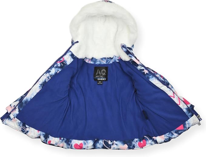 Arctic Quest Little Girls Bib Snow Pants and Ski Jacket Water-Resistant Snowsuit - Image 3