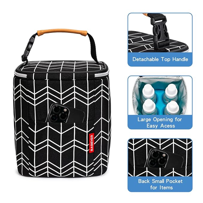 BreastMilk Cooler Bag with Ice Pack Fits 4 Baby Bottles Up to 9 Ounce, Baby - Image 5