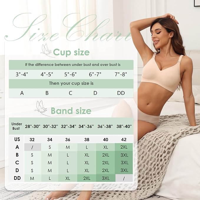 As Fairy Seamless Nursing Bras for Breastfeeding Soft Wireless Sleep Maternity - Image 7