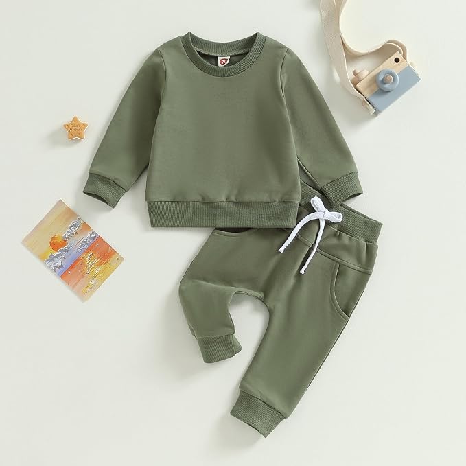 Tiaham Baby Boy Clothes Girl Outfits Fashion Sweatshirt Sweat Pant Kids Toddler - Image 2