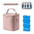 Breast Milk Cooler Bag with Ice Pack Fits 6 Baby Bottles Up to 9 Ounce by BABEYER