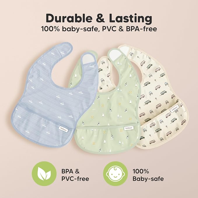 KeaBabies 3-Pack Waterproof Baby Bibs - Image 9