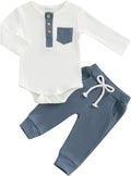 fhutpw Baby Boy Clothes 3 6 12 18 Months Ribbed Knitted Long Sleeve Romper and by fhutpw