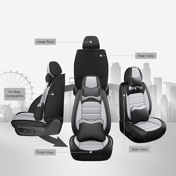 JOJ Fit for Toyota Highlander 2001-2022 Car Seat Covers, 7 Seat Car Seat Cover - Image 4