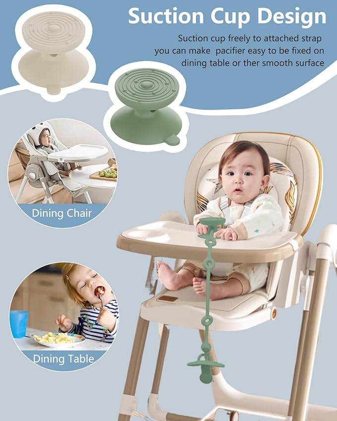 6 Pack Silicone Baby Toy Straps - Image 3