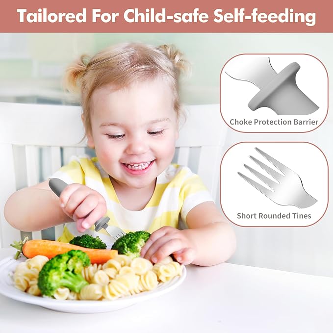 DRKIO 8 Pieces Toddler Forks Set - Image 3