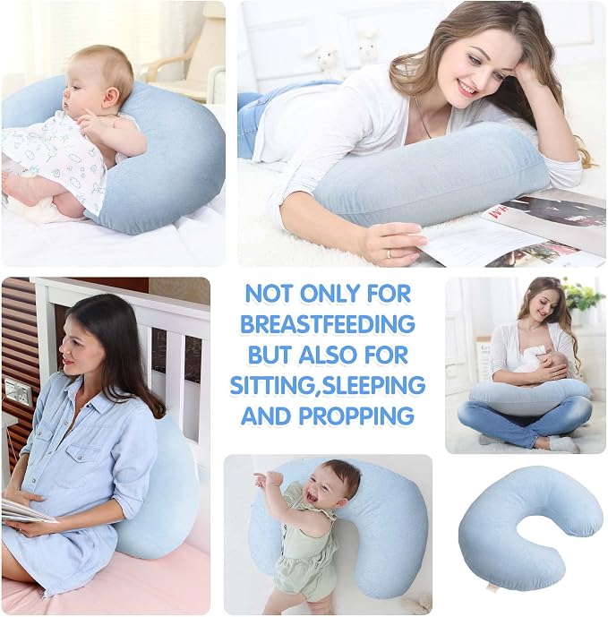 LAT Waterproof Nursing Pillow for Breastfeeding, Waterproof Removable Cover - Image 7