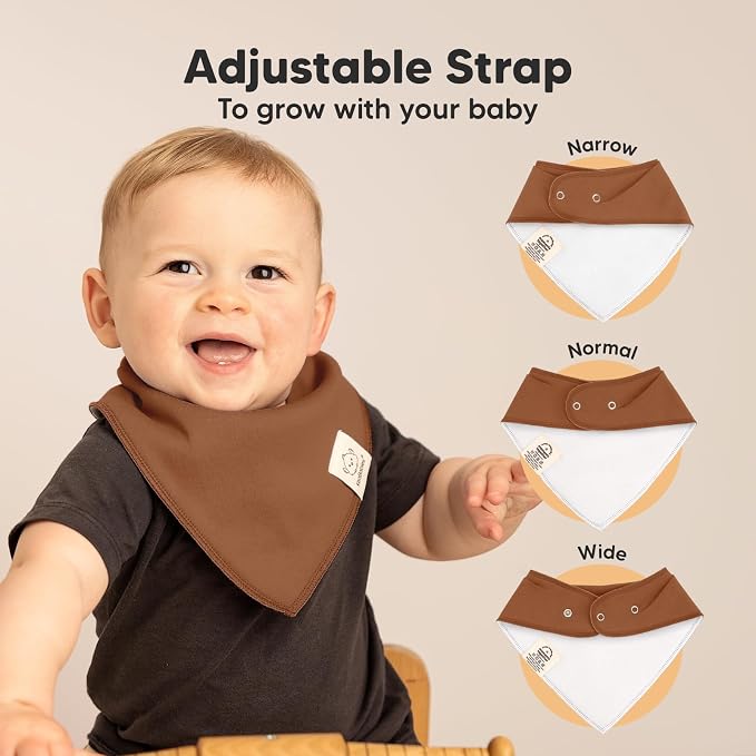 8-Pack Organic Baby Bandana Bibs - Image 3