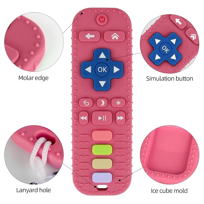 Baby Teether Toy for Babies 3-24 Months TV Remote Control Shape Chew Toy - Image 2