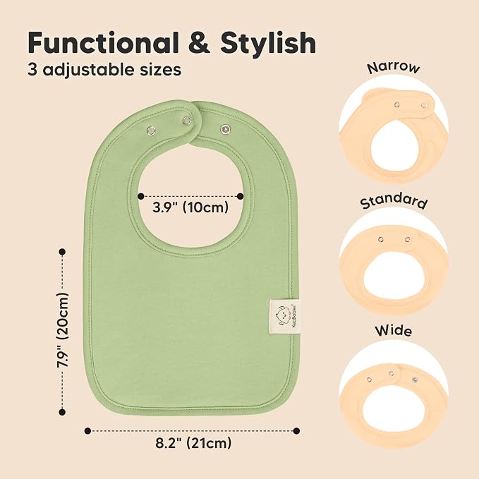 KeaBabies 8-Pack Organic Baby Bibs - Image 2