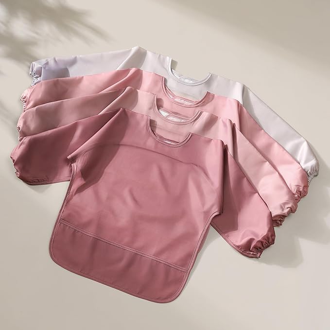 4 Pack Long Sleeve Bib, Waterproof Sleeved Smock - Image 7
