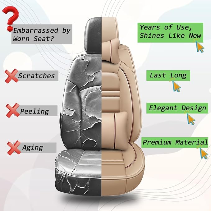 Car Seat Covers for Cadillac xt5 2017-2025 | 5-Seats Seat Covers, Waterproof - Image 8