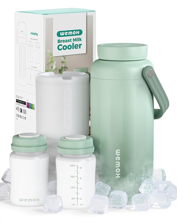 Breast Milk Cooler Bottle-24H Double-Layer Cooling, TSA Approved, 2 Leakproof by WEMOH