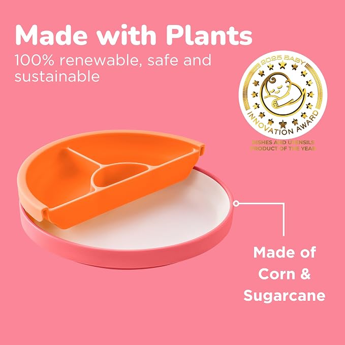 Omie® Easy Scoop Plates for Kids | Unique Design Helps Food Fall into the Spoon - Image 3