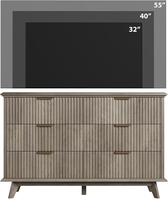 QUW Fluted Dresser for Bedroom - Image 4