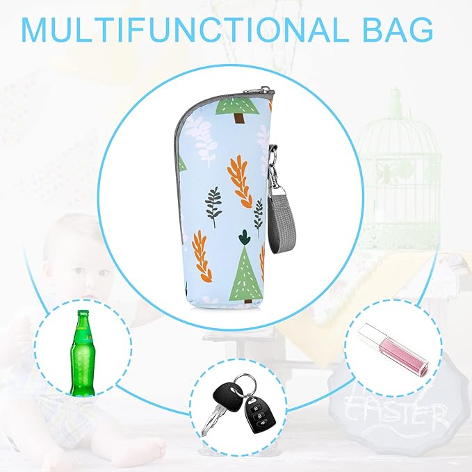 Accmor Baby Bottle Tote Bags, Insulated Breastmilk Cooler Bag, Nursing Bottle - Image 6
