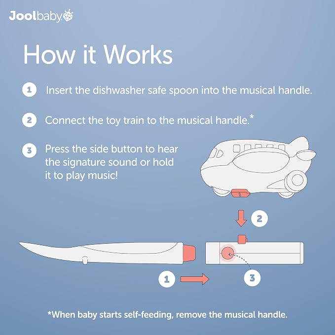 Jool Baby Musical Baby Spoons, 3 Spoons + Plane - Image 7