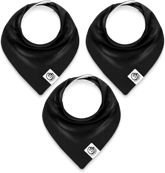3 Pack Baby Bibs for Boys & Girls | Cotton, Absorbent Drooling & Teething Bib | by GigglyGoose%C2%AE