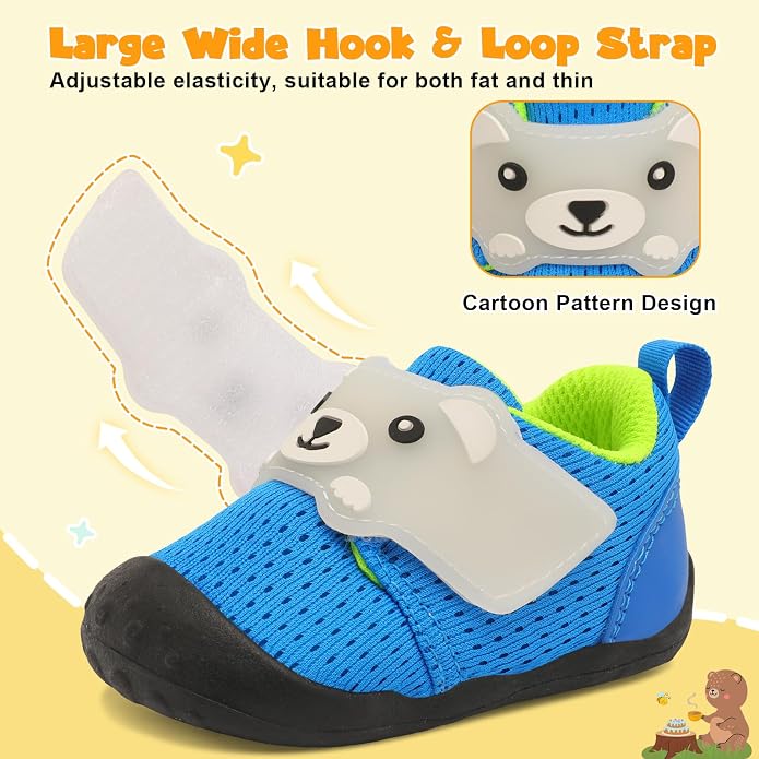 FEETCITY Baby Walking Shoes Wide Baby Shoes Boys Girls Infant Sneakers Crib - Image 3