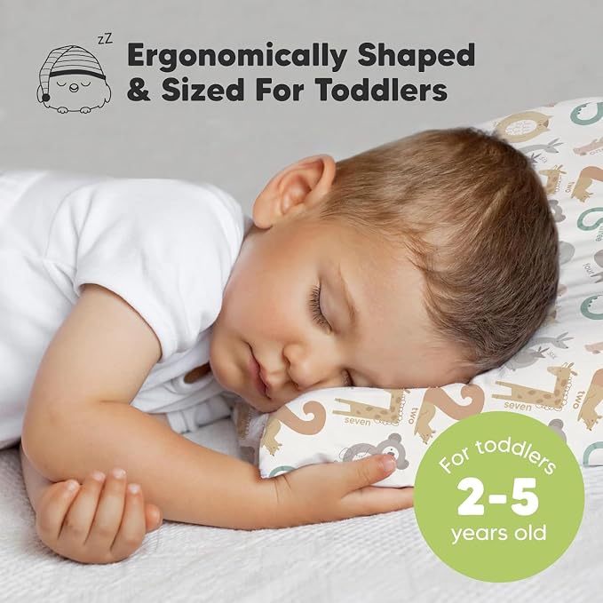 KeaBabies Toddler Pillow with Pillowcase, Jumbo 14X20 - Image 2