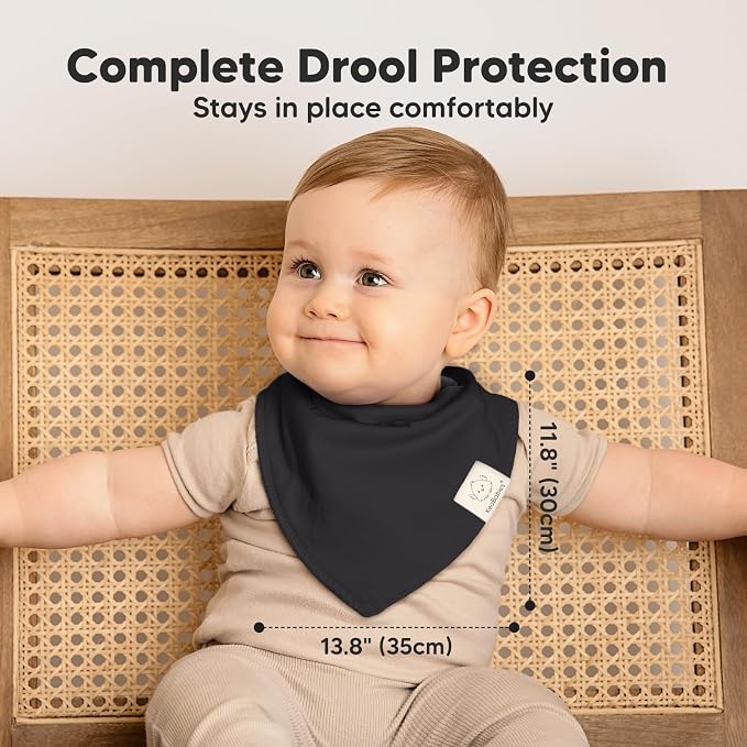 8-Pack Organic Baby Bandana Bibs - Image 5
