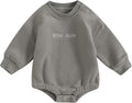 VISGOGO Newborn Infant Baby Boy Girls Oversized Romper Little Dude Sweater by VISGOGO