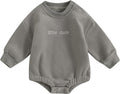 VISGOGO Newborn Infant Baby Boy Girls Oversized Romper Little Dude Sweater by VISGOGO